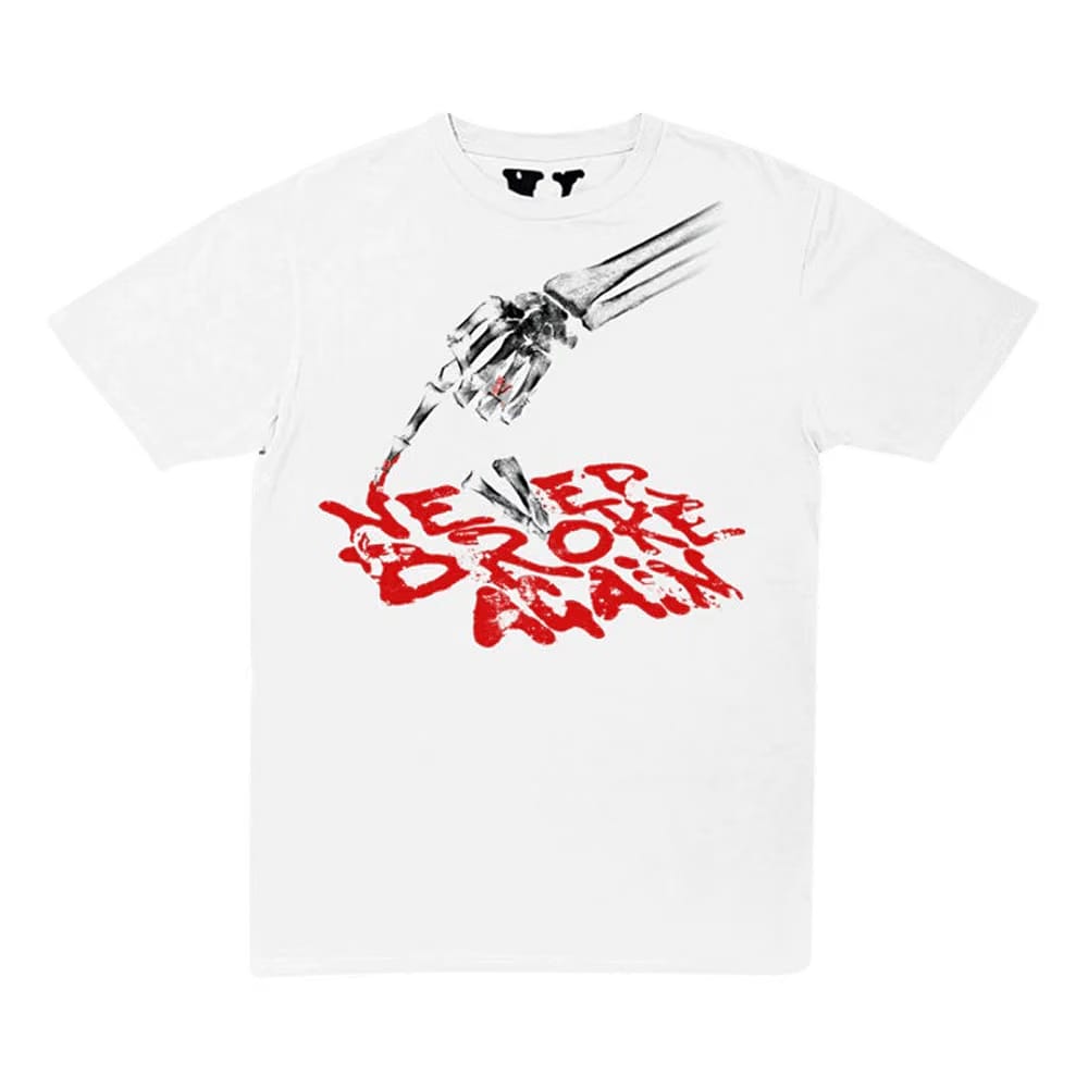 Vlone x Never Broke Again Bones T-Shirt White