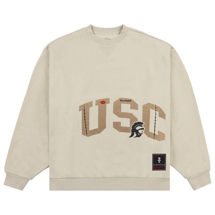 Cactus Jack by Travis Scott x Mitchell & Ness University Of Southern California Crewneck Tan