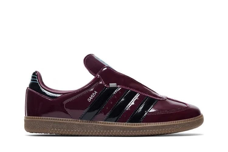Adidas Samba OG Maroon Black Patent