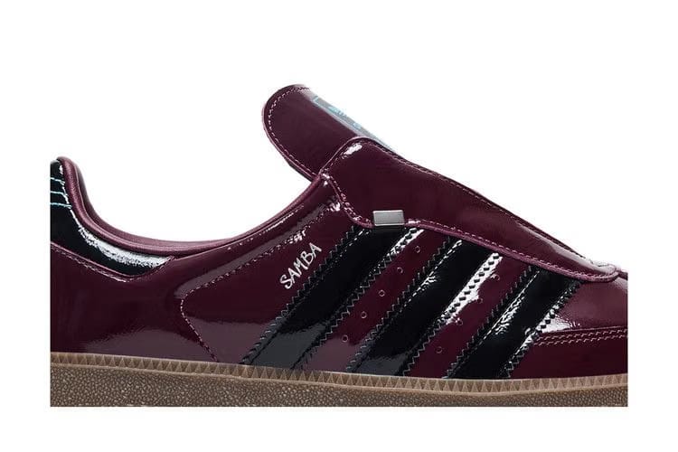 Adidas Samba OG Maroon Black Patent