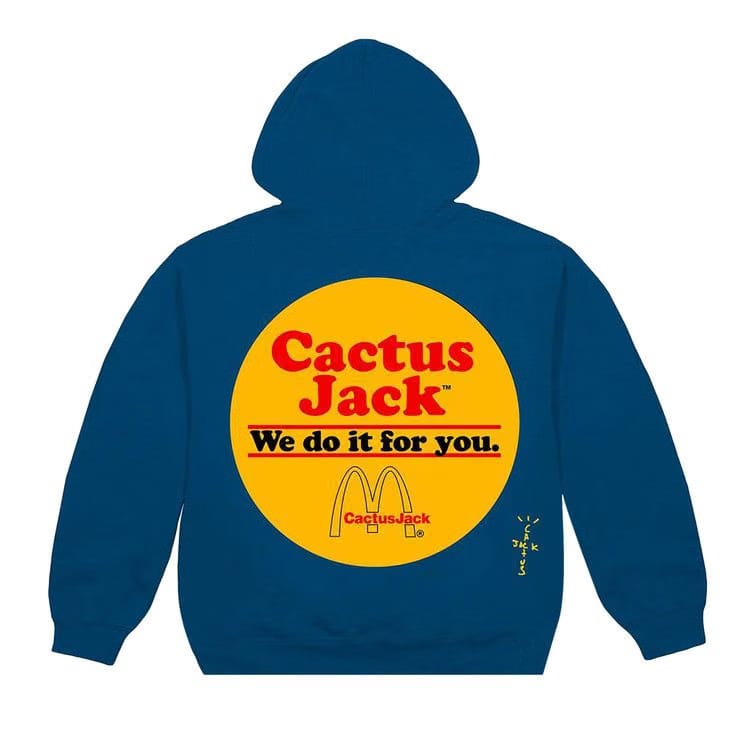 Cactus Jack by Travis Scott Sticker Hoodie Legion Blue