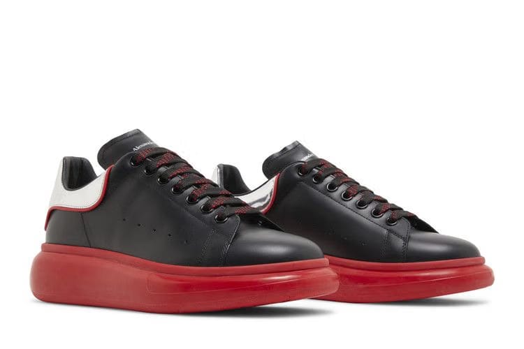 Alexander McQueen Oversized Sneaker Black Silver Lust Red