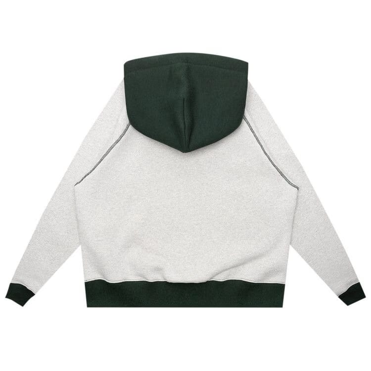 Brain Dead Fleece Logo Head Raglan Hoodie Oatmeal Green