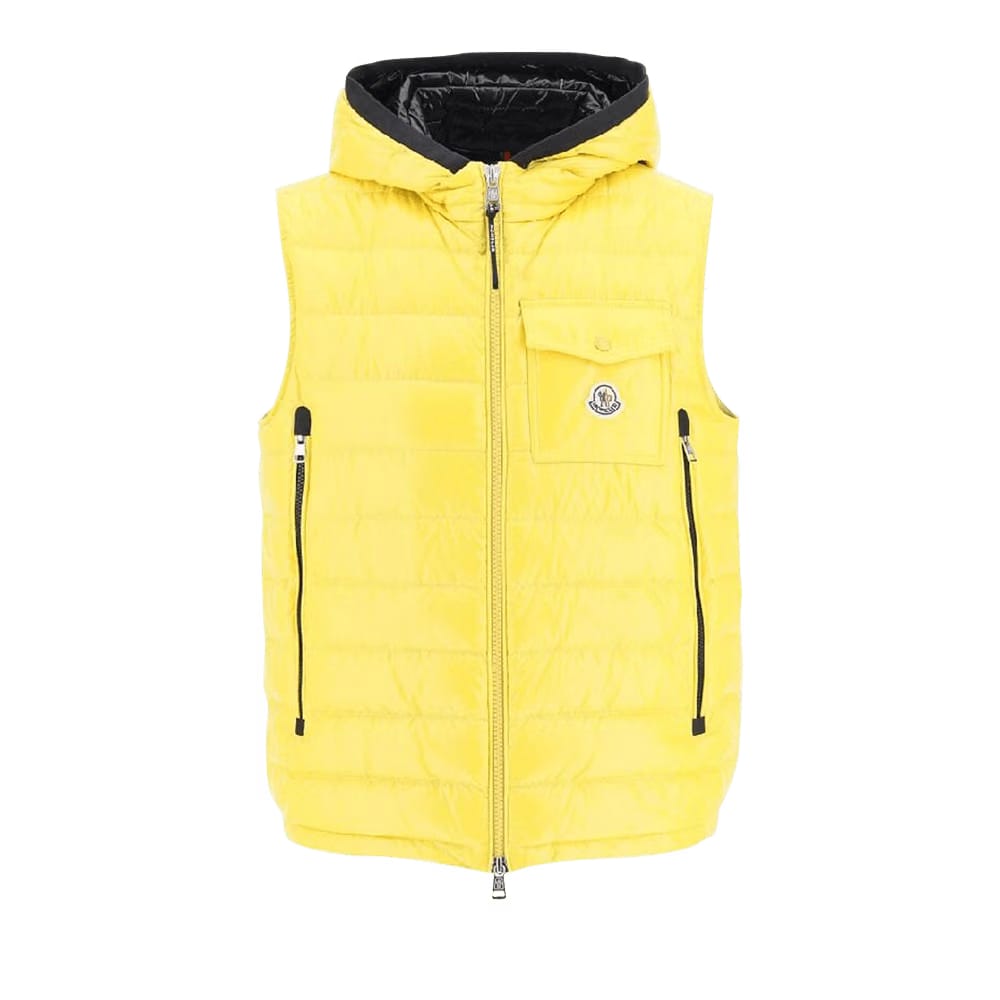 Moncler Ragot Hooded Down Gilet Medium Yellow