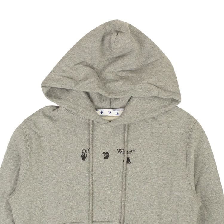 Off-White Marker Slim Hoodie Melange Grey/Blue