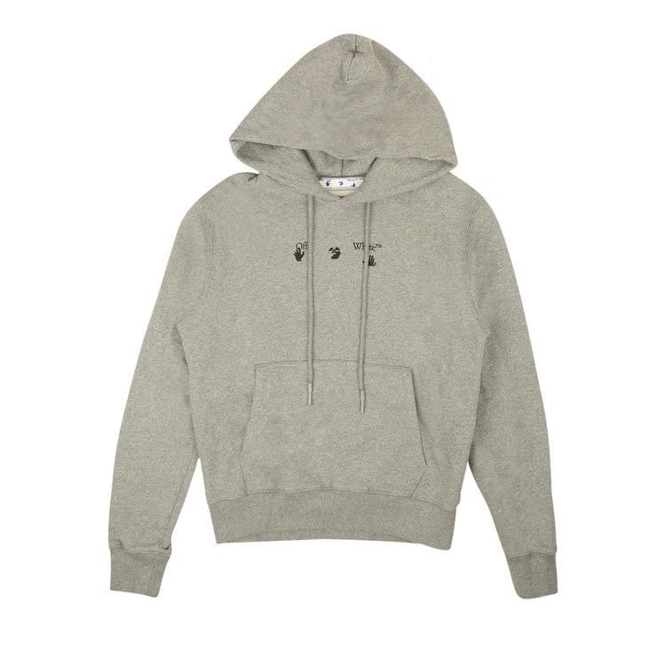 Off-White Marker Slim Hoodie Melange Grey/Blue
