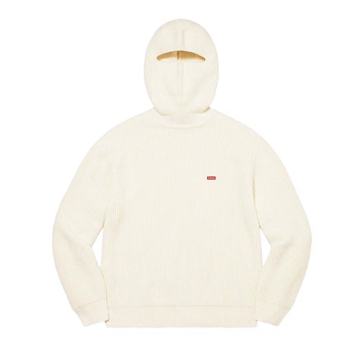 Supreme Small Box Balaclava/Turtleneck Sweater White