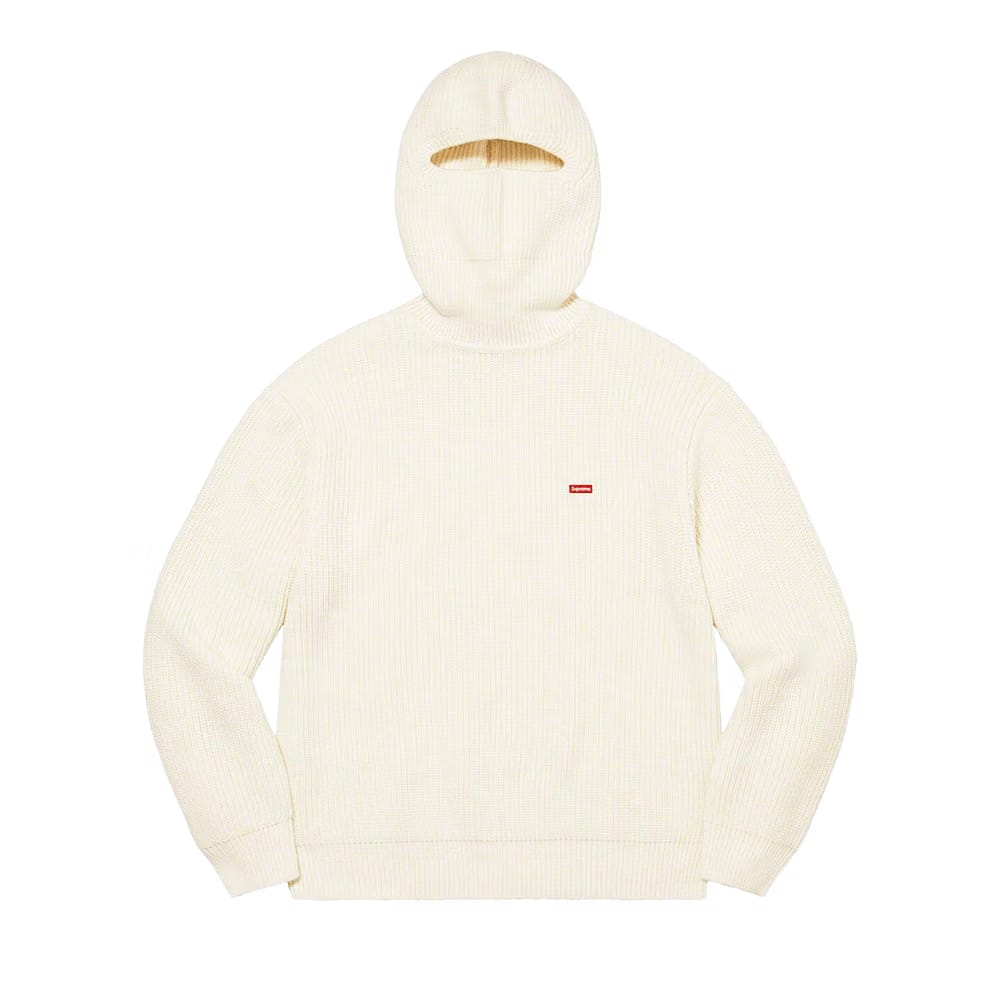 Supreme Small Box Balaclava/Turtleneck Sweater White