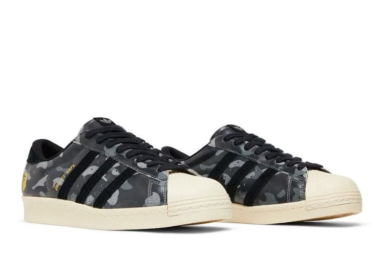 A Bathing Ape x Undeafeated x adidas Superstar 80s Black Camo