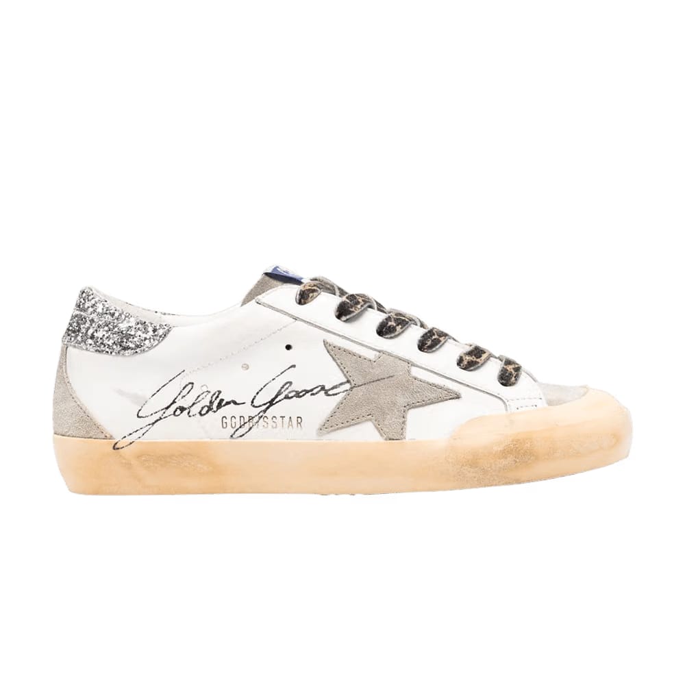 Golden Goose Wmns Superstar Penstar Classic 'White Silver Glitter'