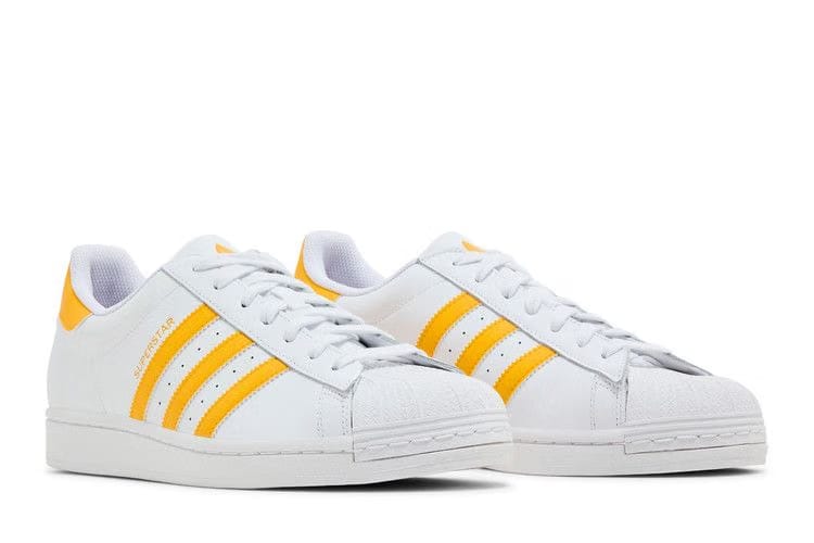 Adidas Superstar White Crew Yellow