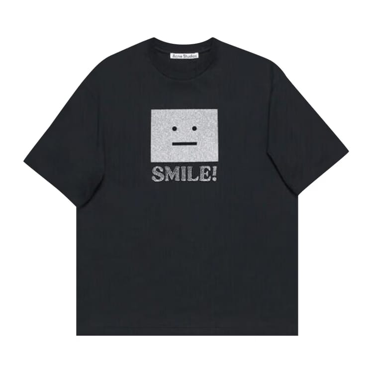 Acne Studios Face logo T-Shirt Black