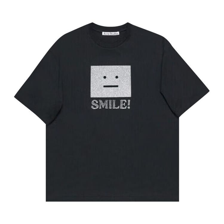 Acne Studios Face logo T-Shirt Black