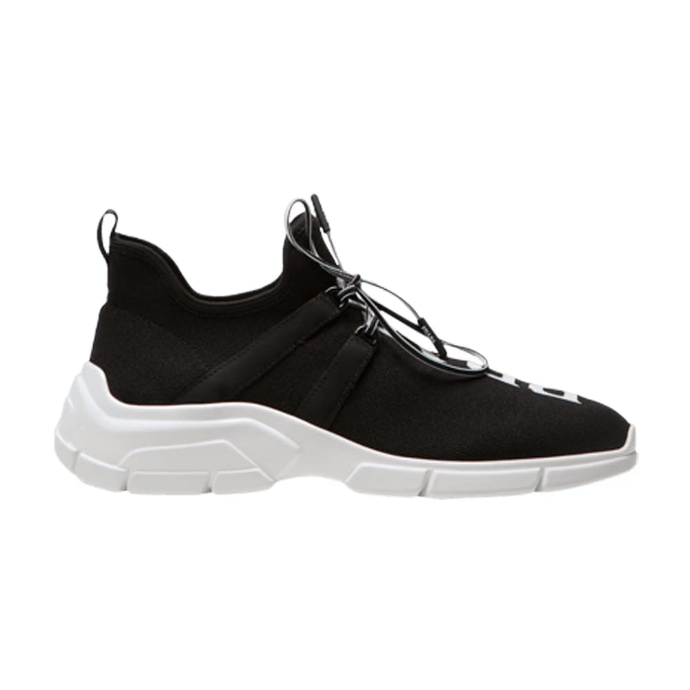 Prada Wmns XY Knit Sneaker 'Black White'