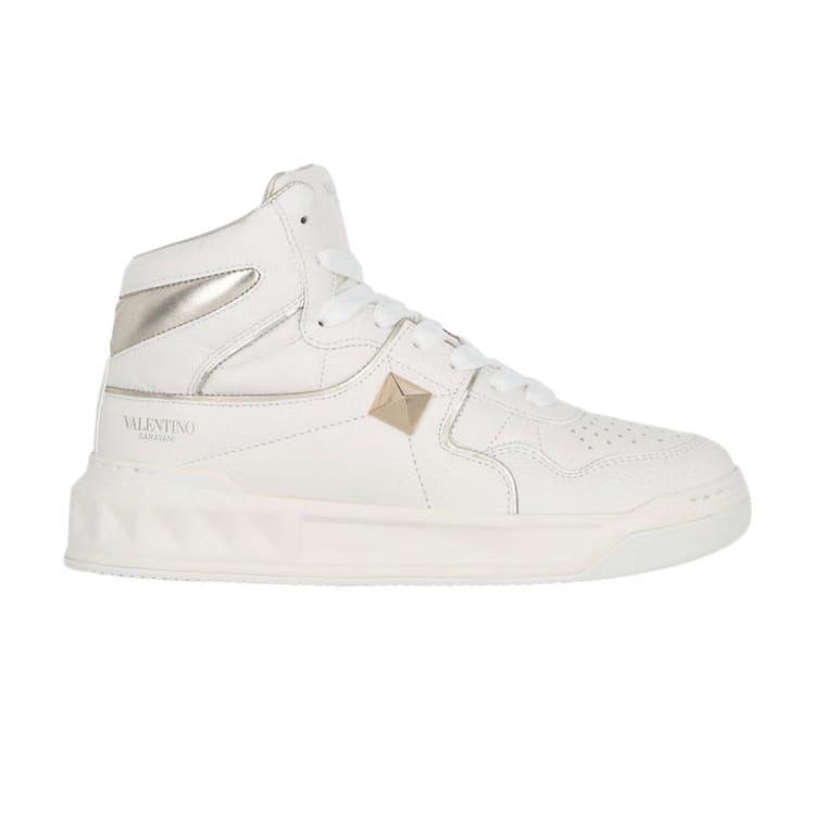 Valentino Wmns One Stud High 'White Platinum Hardware'