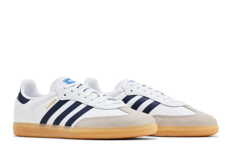 Adidas Samba OG J White Collegiate Navy Gum