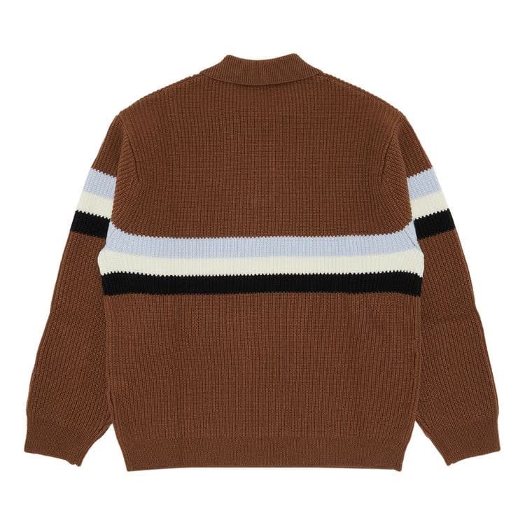 Supreme Small Box Polo Sweater Dark Brown