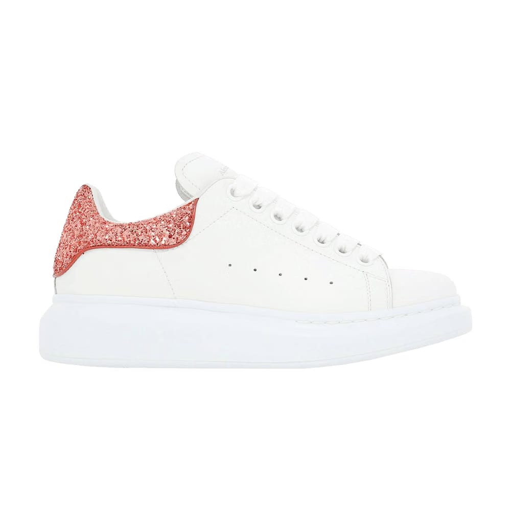 Alexander McQueen Wmns Oversized Sneaker 'White Coral Glitter'
