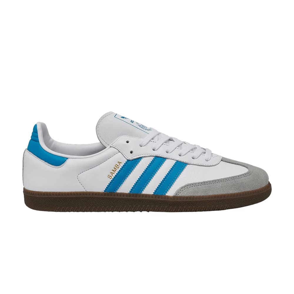 Adidas Samba OG White Shock Cyan Gum