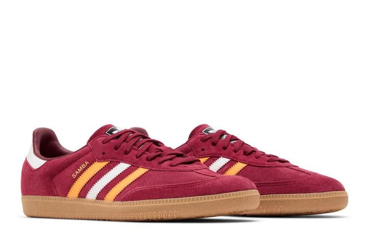 Adidas Samba OG Collegiate Burgundy Yellow