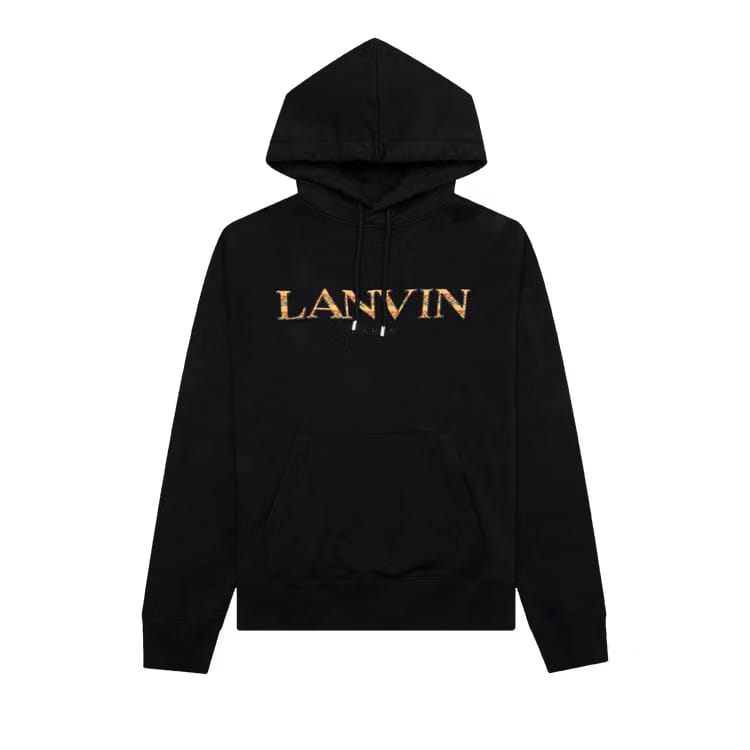 Lanvin Fleece Eusebio Hoodie Black/Orange