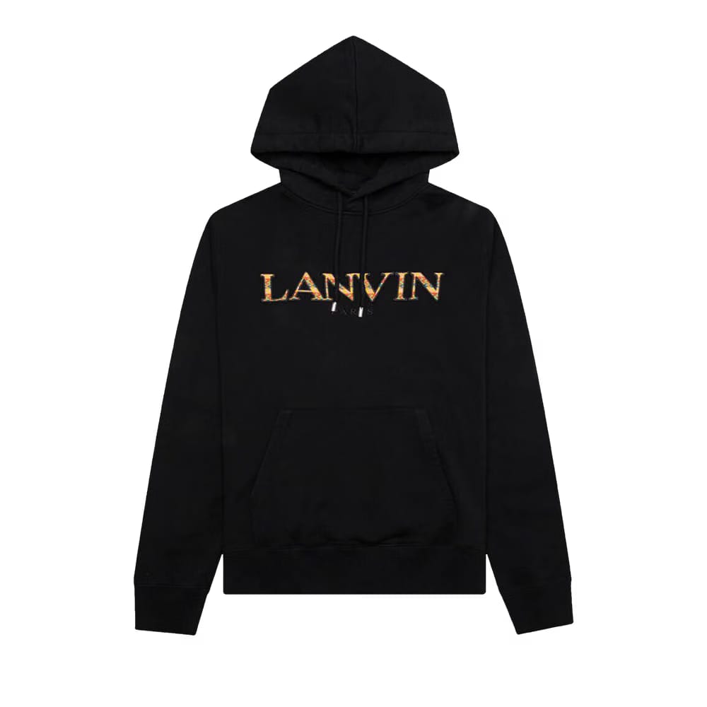 Lanvin Fleece Eusebio Hoodie Black/Orange