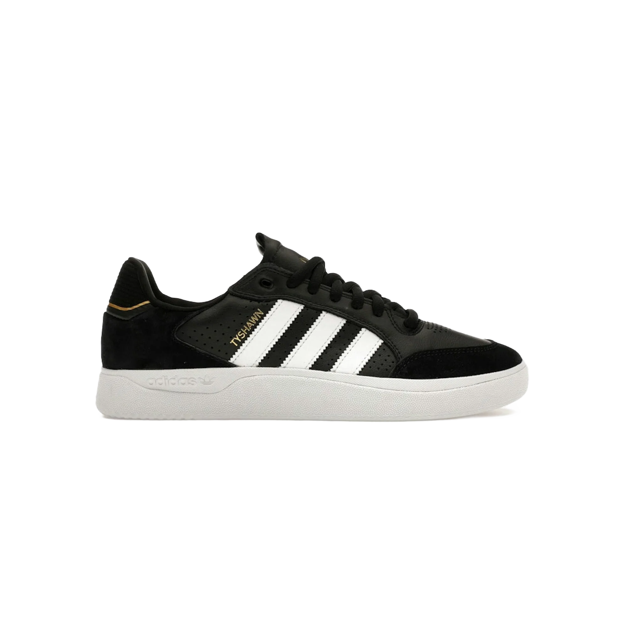 Adidas Tyshawn Low Black Gold Metallic Leather
