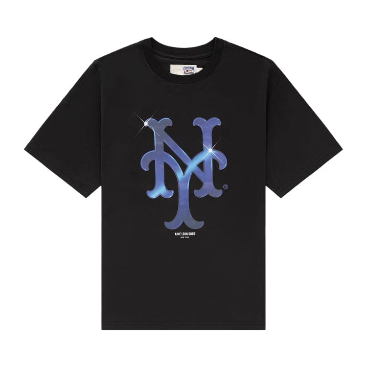 Aimé Leon Dore x New York Mets Logo T-Shirt Jet Black
