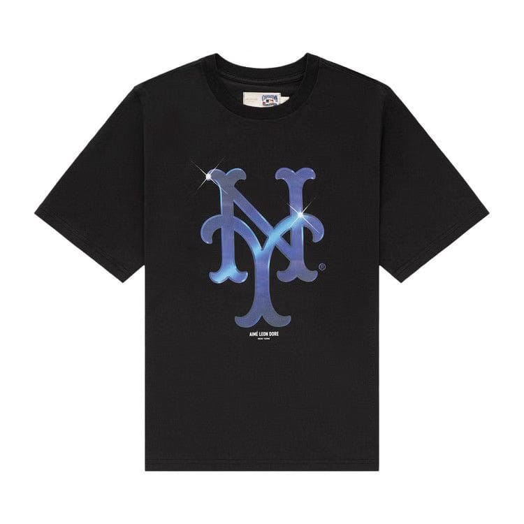 Aimé Leon Dore x New York Mets Logo T-Shirt Jet Black