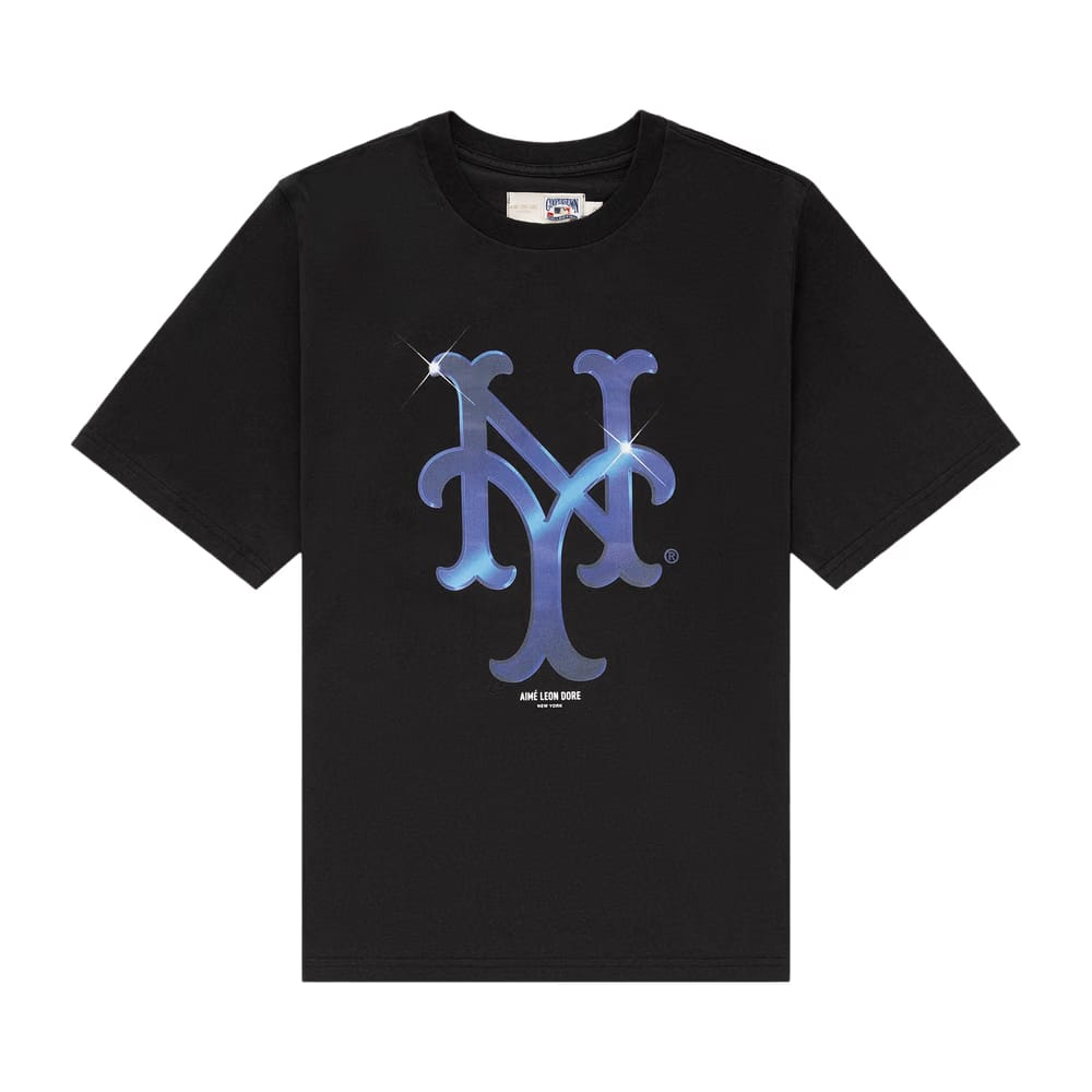 Aimé Leon Dore x New York Mets Logo T-Shirt Jet Black