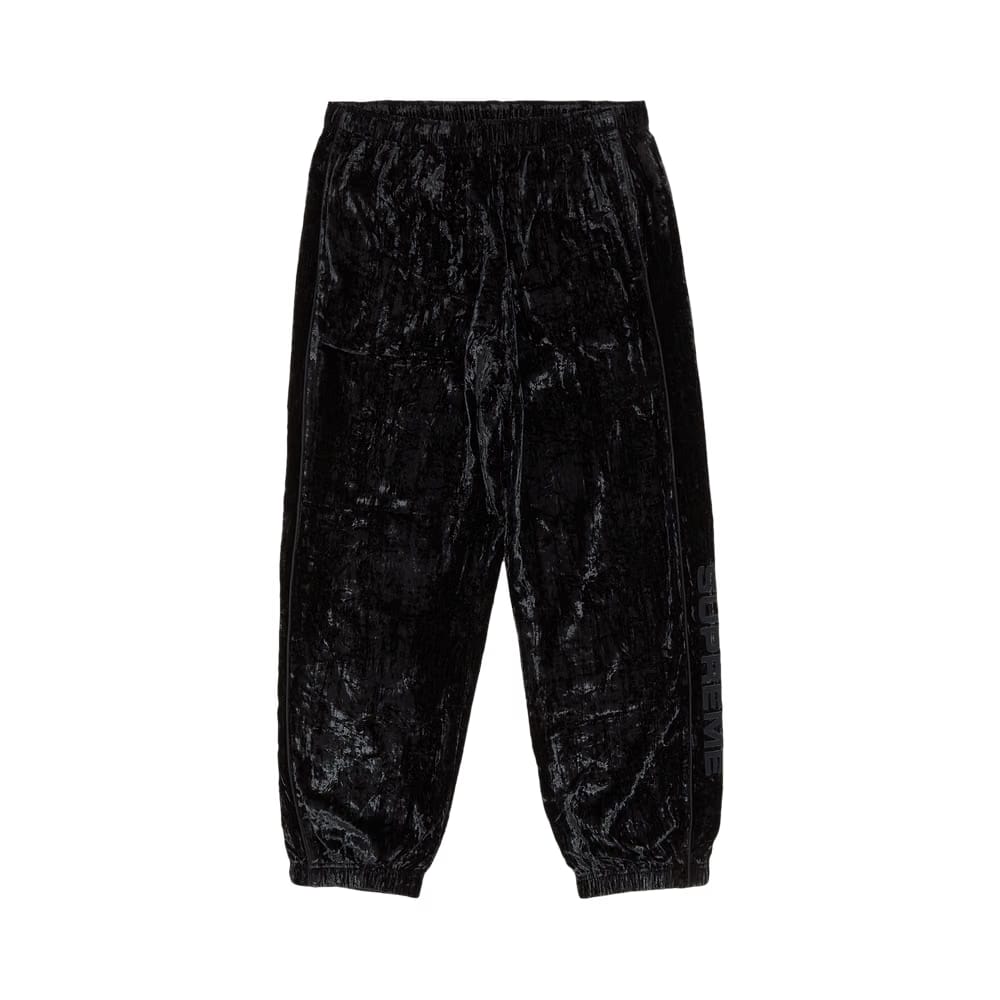 Supreme Crushed Velvet Track Pant Black