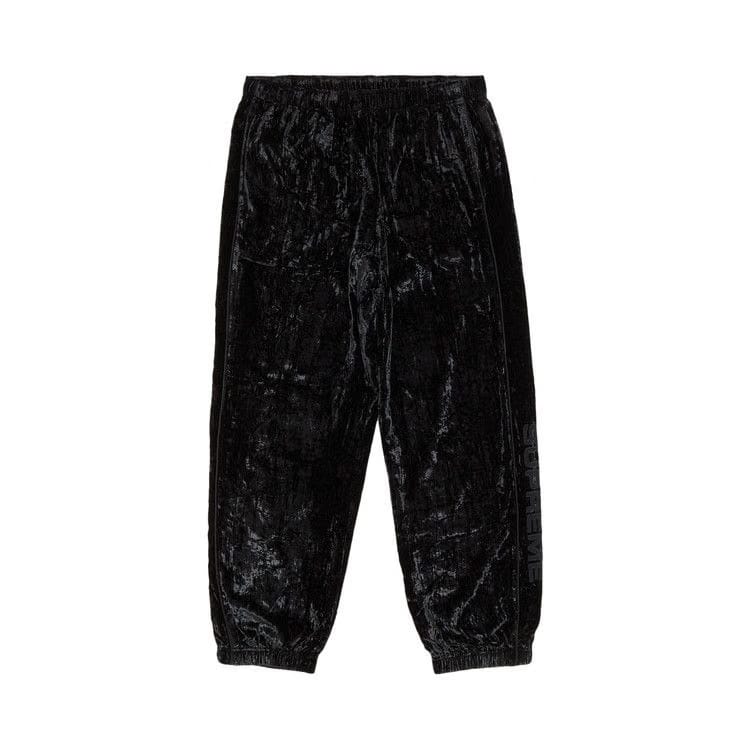 Supreme Crushed Velvet Track Pant Black