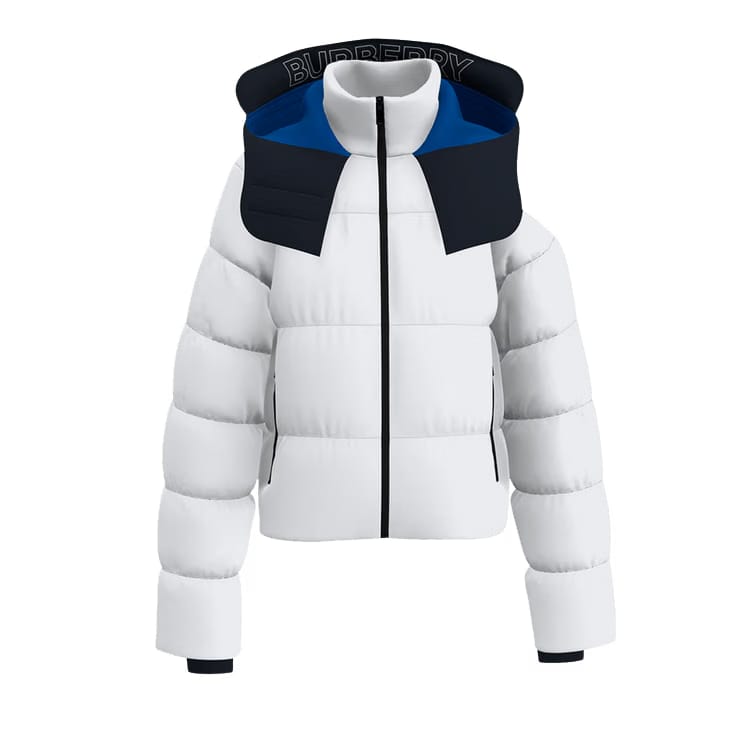 Burberry Detachable Hood Puffer Jacket Optic White