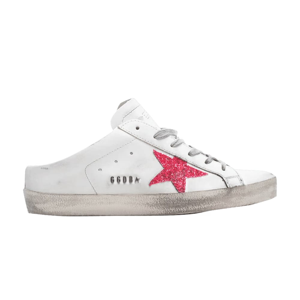 Golden Goose Wmns Superstar Sabot 'White Pink Fluorescent'