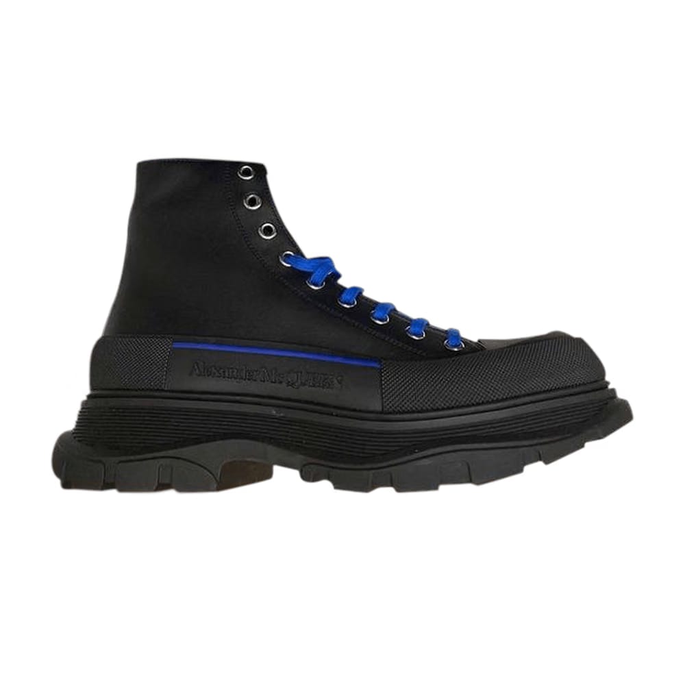 Alexander McQueen Tread Slick Boot Black Ultramarine