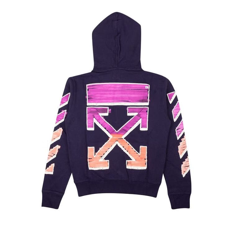 Off-White Marker Slim Zip Hoodie Purple
