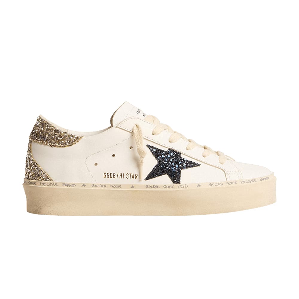 Golden Goose Wmns Hi Star 'White Blue Platinum Glitter'