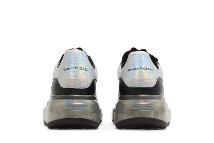 Alexander McQueen Wmns Oversized Sneaker 'Black Holo Silver'
