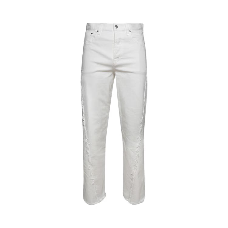 Lanvin Twisted Denim Baggy Pants Optic White