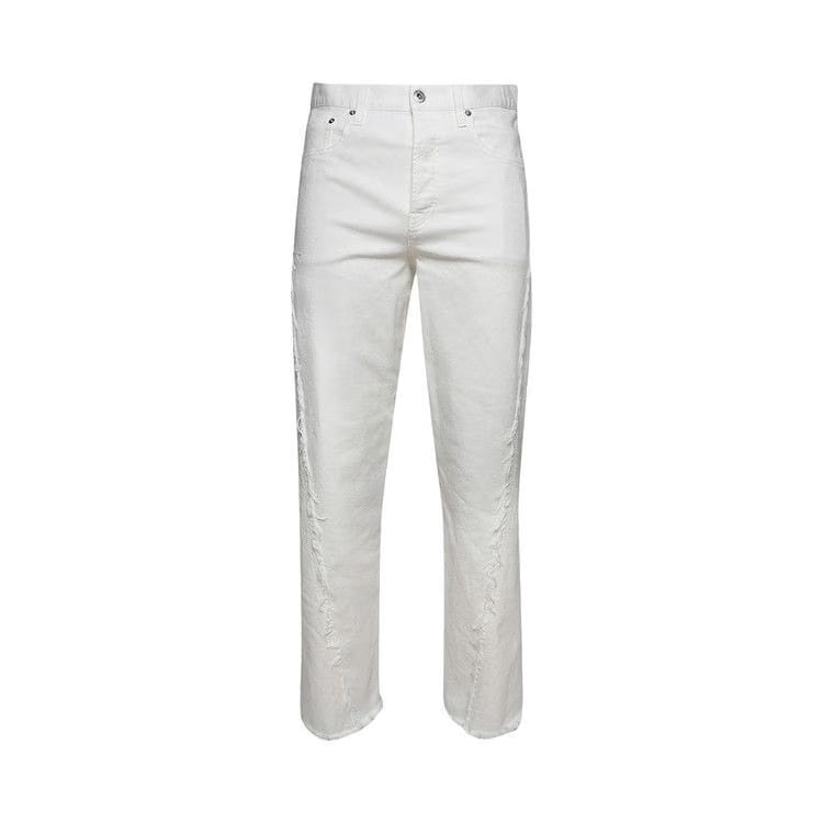 Lanvin Twisted Denim Baggy Pants Optic White