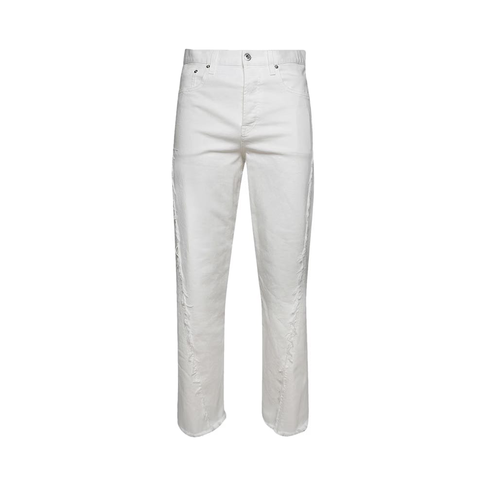 Lanvin Twisted Denim Baggy Pants Optic White