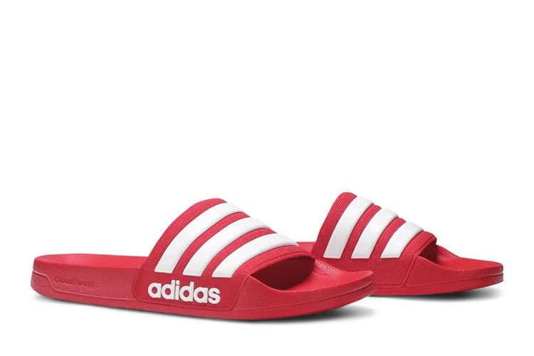 Adidas Adilette CloudFoam Slides Scarlet