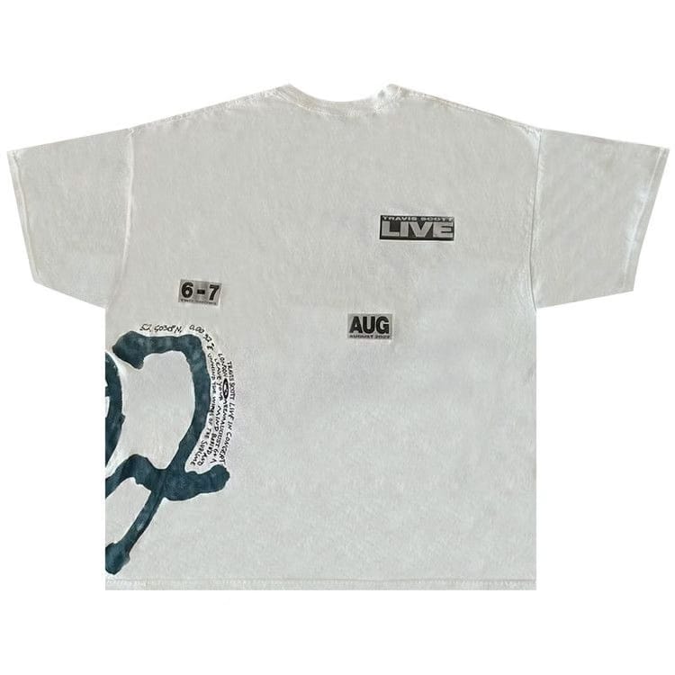 Cactus Jack by Travis Scott O2 Live Burning Man T-Shirt Off White