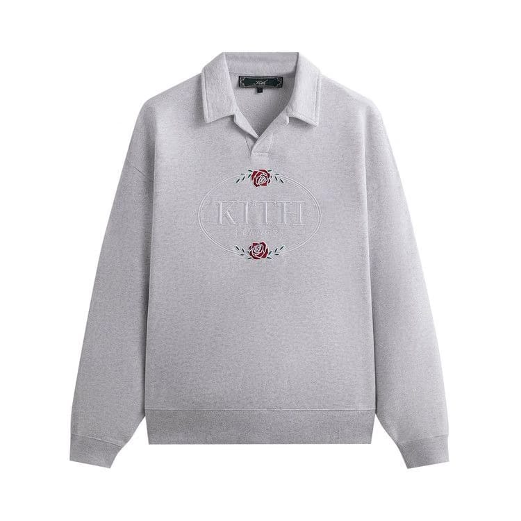 Kith Nelson Collared Pullover Light Heather Grey