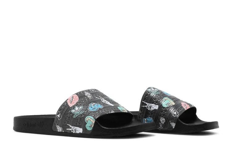 Adidas Adilette Slide J Empowering Graphics - Black