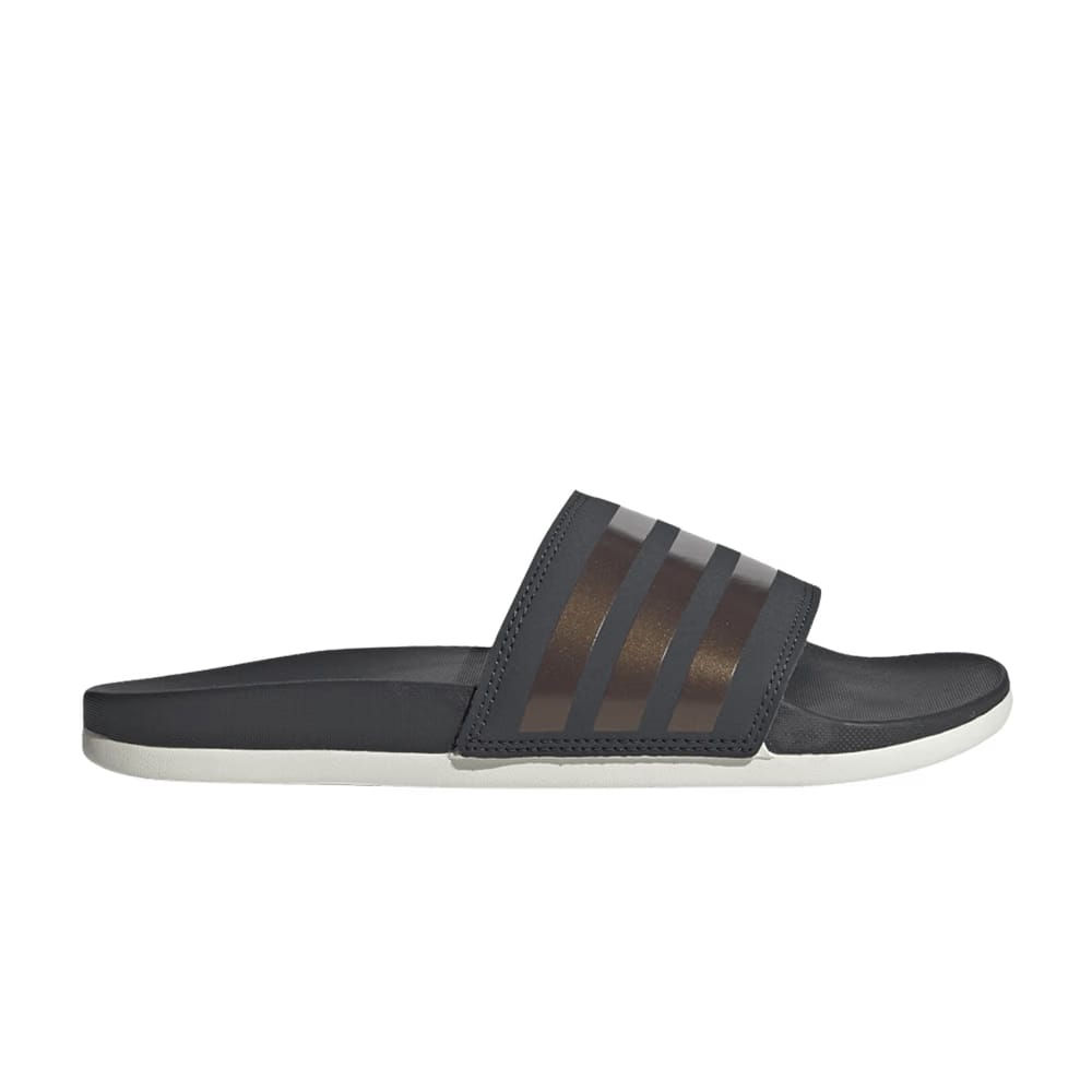 Adidas Wmns Adilette Comfort Slides 'Stripes Shimmer - Copper Metallic'