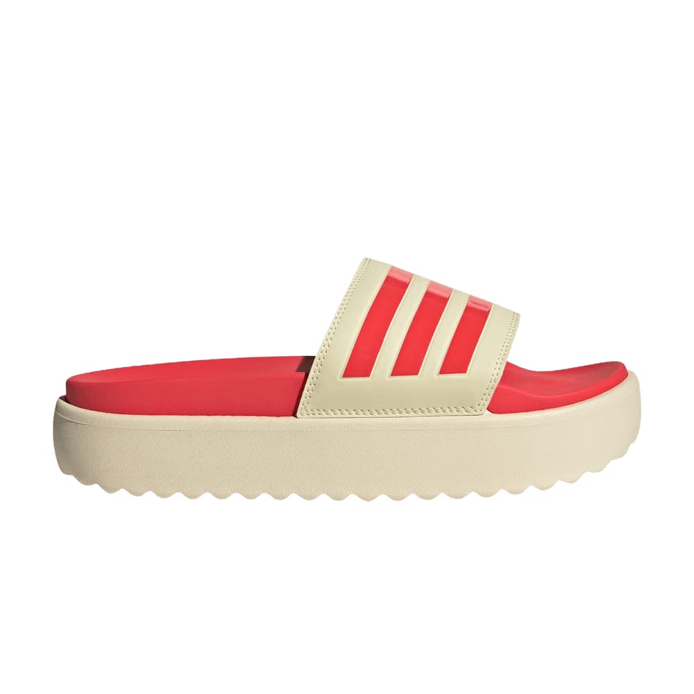 Adidas Wmns Adilette Platform Slide 'Warm Vanilla Semi Lucid Red'