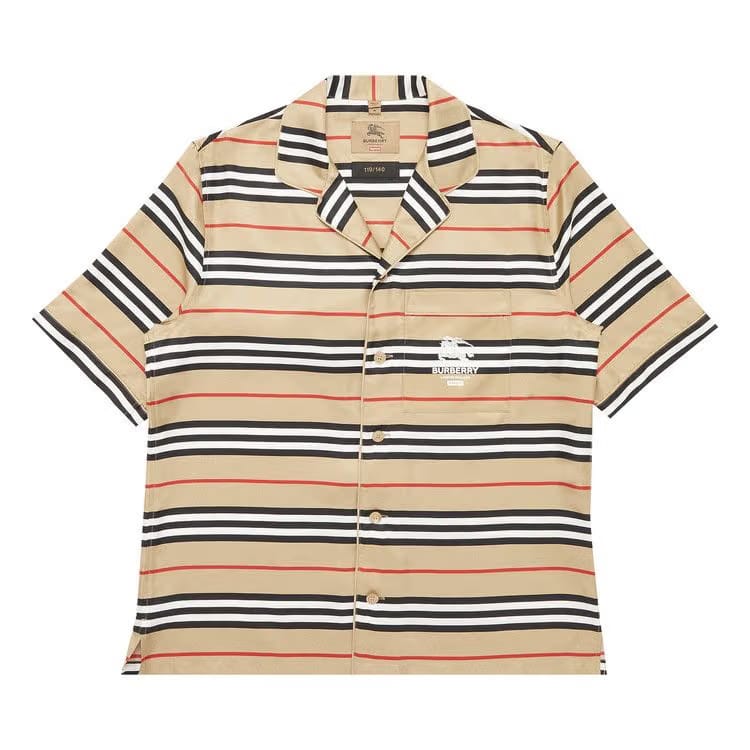 Supreme x Burberry Icon Stripe Silk Pyjama Shirt (Burberry Exclusive) Dusty Pink