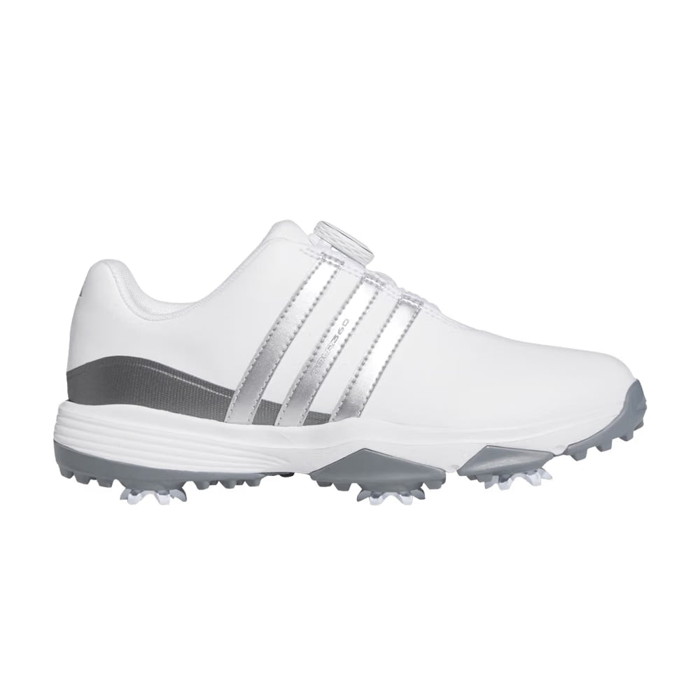 Adidas Tour 360 24 BOA Golf J White Iron Metallic
