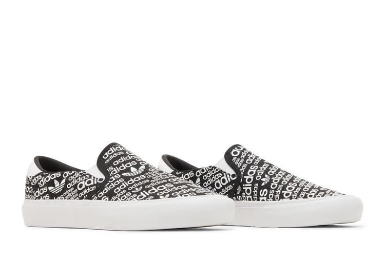 Adidas Court Rallye Slip Allover Logo - Black White
